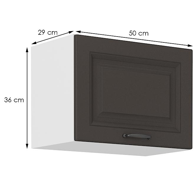 Konyhaszekrény STILO grafit mat/fehér 50gu-36 1f