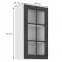 Konyhaszekrény STILO grafit mat/fehér 40gs-90 1f,2