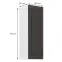 Konyhaszekrény STILO grafit mat/fehér 30g-90 1f,2