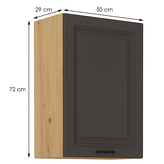 Konyhaszekrény STILO grafit mat/artisan 50g-72 1f