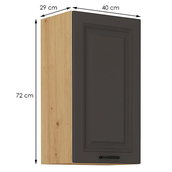 Konyhaszekrény STILO grafit mat/artisan 40g-72 1f