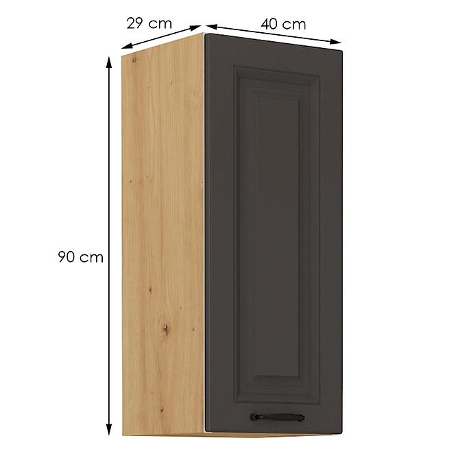 Konyhaszekrény STILO grafit mat/artisan 40g-90 1f