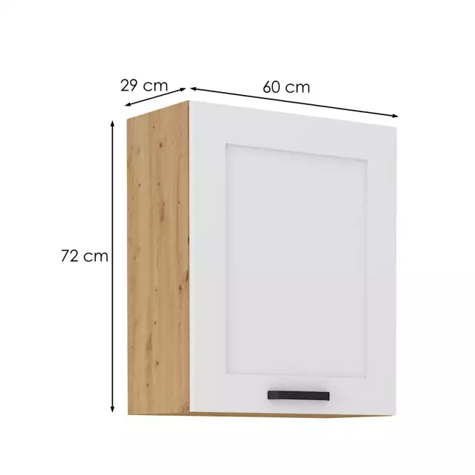 Konyhaszekrény LUNA fehér mat/artisan  60g-72 1f