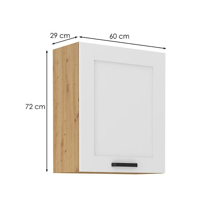Konyhaszekrény LUNA fehér mat/artisan  60g-72 1f