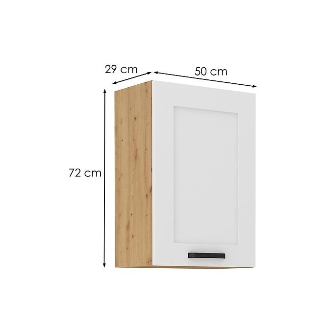 Konyhaszekrény LUNA fehér mat/artisan  50g-72 1f