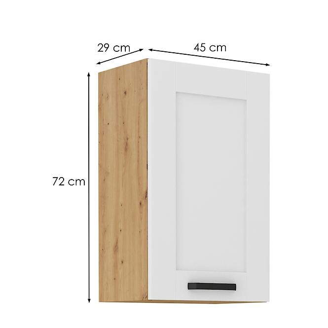Konyhaszekrény LUNA fehér mat/artisan  45g-72 1f