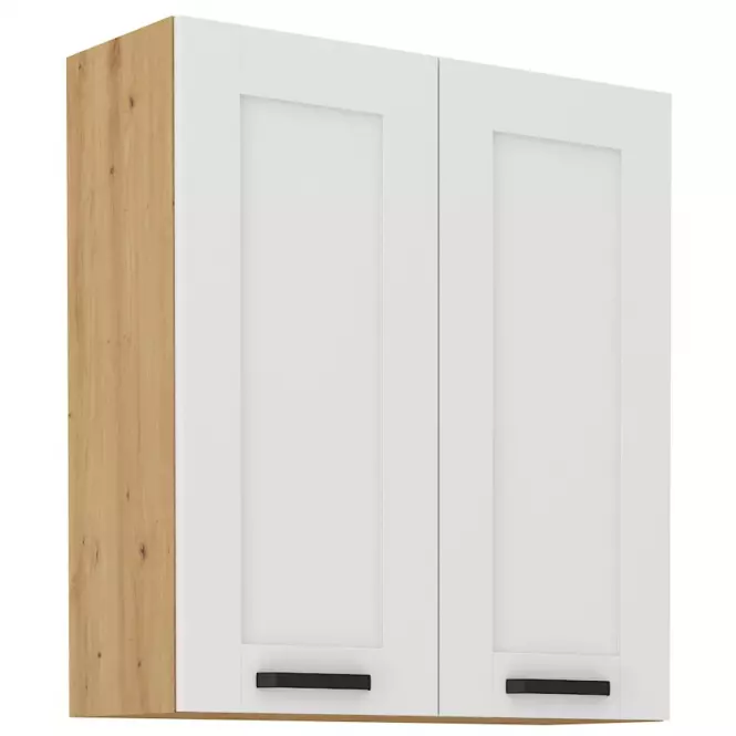 Konyhaszekrény LUNA fehér mat/artisan  80g-90 2f