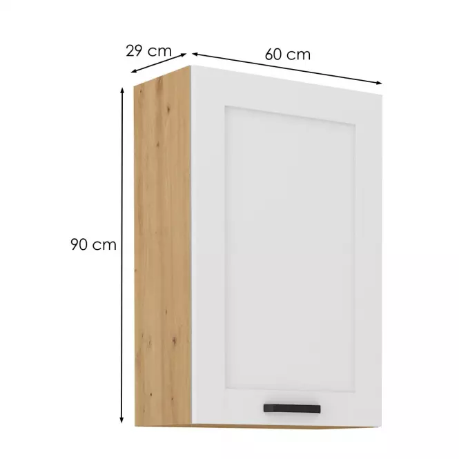 Konyhaszekrény LUNA fehér mat/artisan  60g-90 1f
