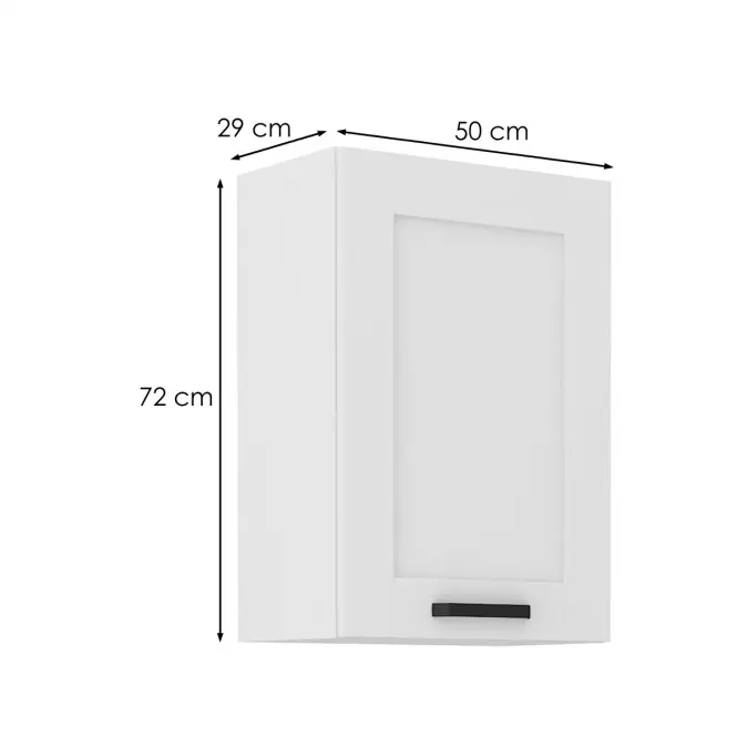 Konyhaszekrény LUNA fehér mat/fehér  50g-72 1f