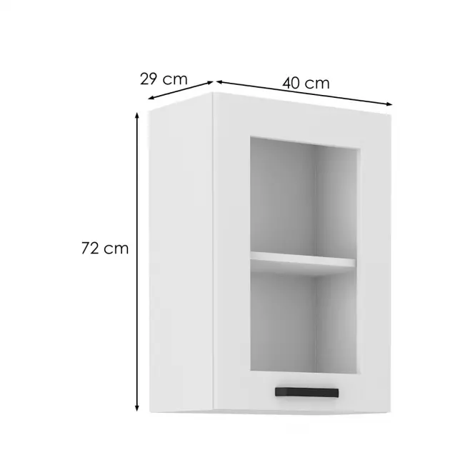 Konyhaszekrény LUNA fehér mat/fehér  40gs-72 1f
