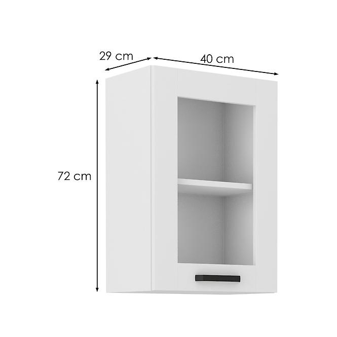 Konyhaszekrény LUNA fehér mat/fehér  40gs-72 1f