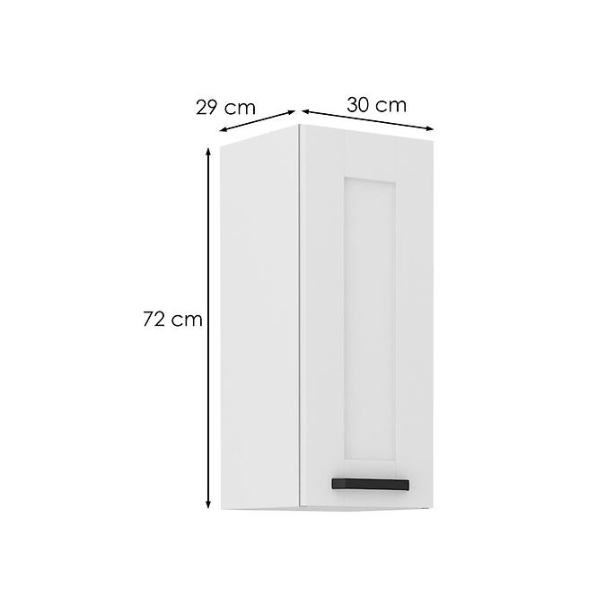 Konyhaszekrény LUNA fehér mat/fehér  30g-72 1f,2