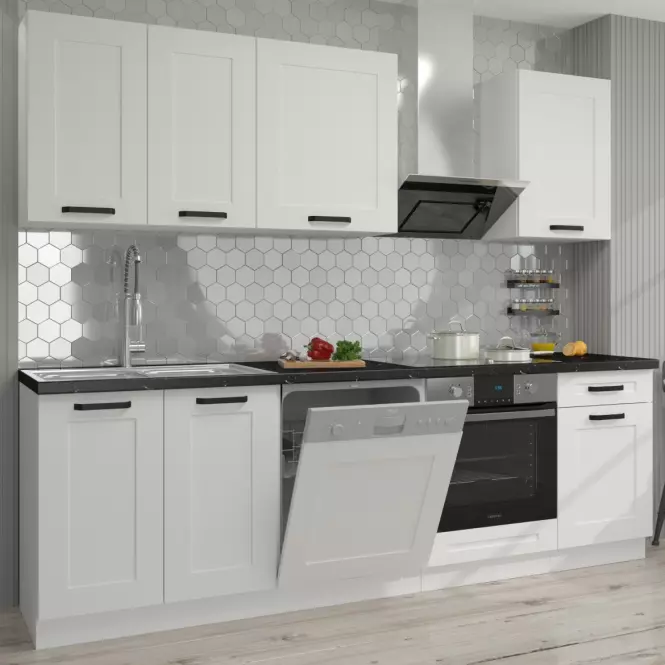Konyhaszekrény LUNA fehér mat/fehér  30g-72 1f