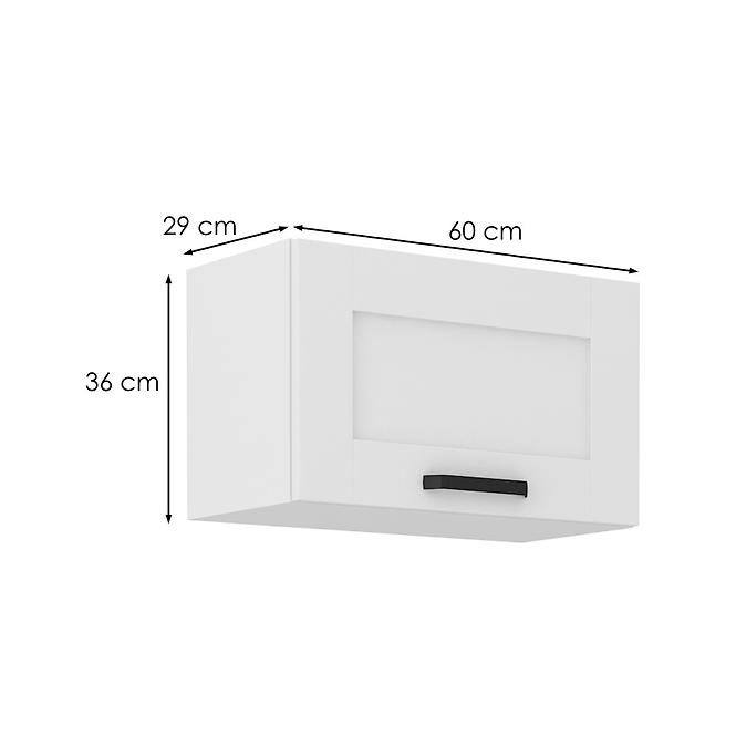 Konyhaszekrény LUNA fehér mat/fehér  60gu-36 1f