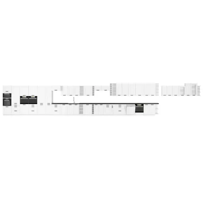 Konyhaszekrény LUNA fehér mat/fehér  80g-90 2f,13