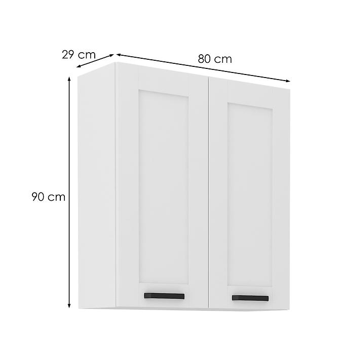 Konyhaszekrény LUNA fehér mat/fehér  80g-90 2f,2