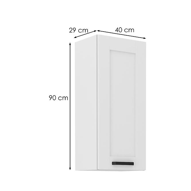Konyhaszekrény LUNA fehér mat/fehér  40g-90 1f,2