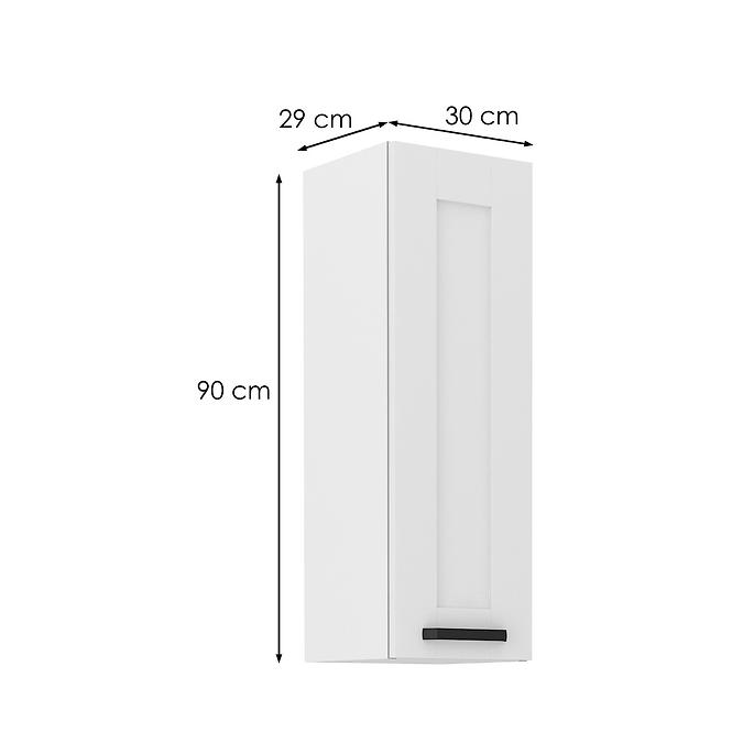Konyhaszekrény LUNA fehér mat/fehér  30g-90 1f,2