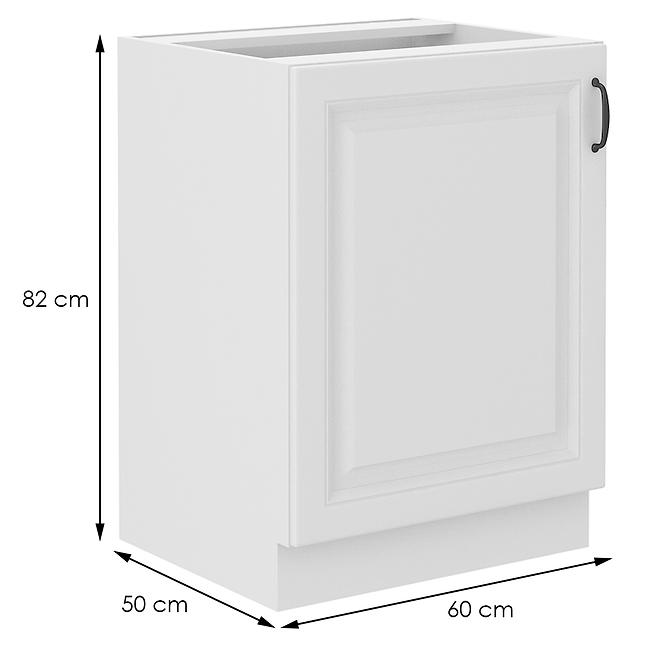 Konyhaszekrény STILO fehér mat/fehér 60d 1f bb,2