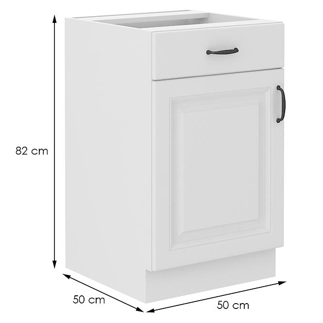 Konyhaszekrény STILO fehér mat/fehér 50d 1f 1s bb,2