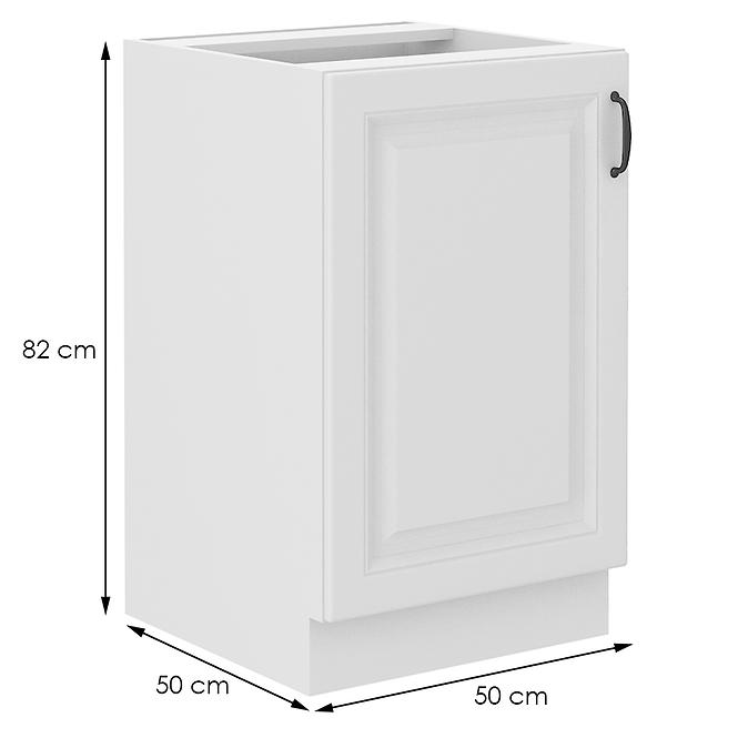 Konyhaszekrény STILO fehér mat/fehér 50zl 1f bb,2