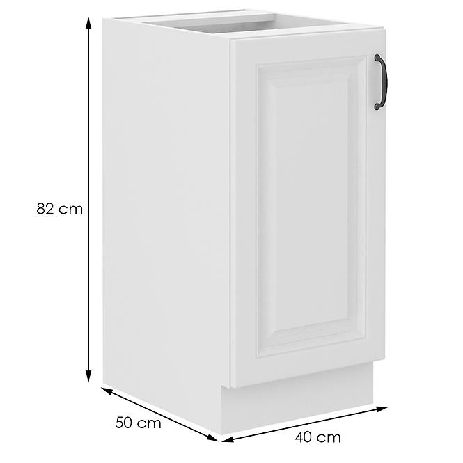 Konyhaszekrény STILO fehér mat/fehér 40d 1f bb,2