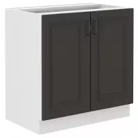 Konyhaszekrény STILO grafit mat/fehér 80d 2f bb