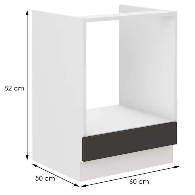 Konyhaszekrény STILO grafit mat/fehér 60dg bb