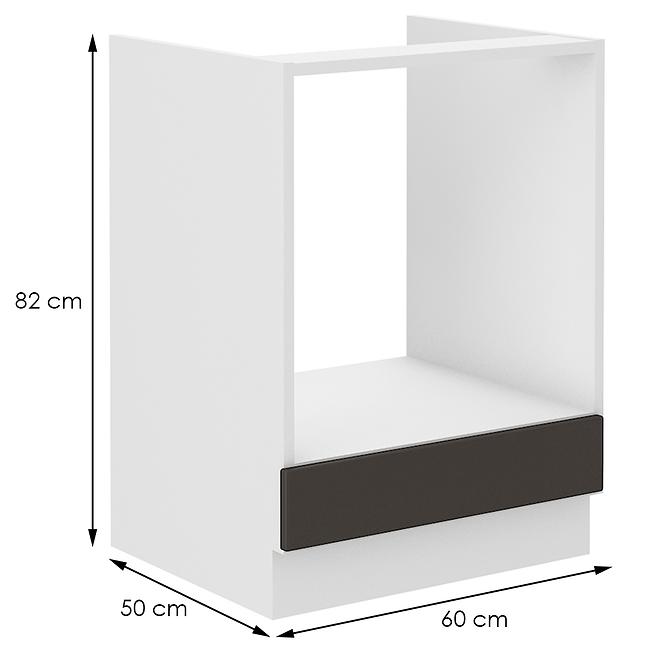 Konyhaszekrény STILO grafit mat/fehér 60dg bb,2