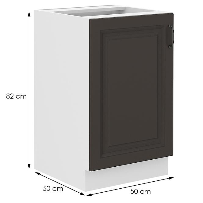Konyhaszekrény STILO grafit mat/fehér 50zl 1f bb