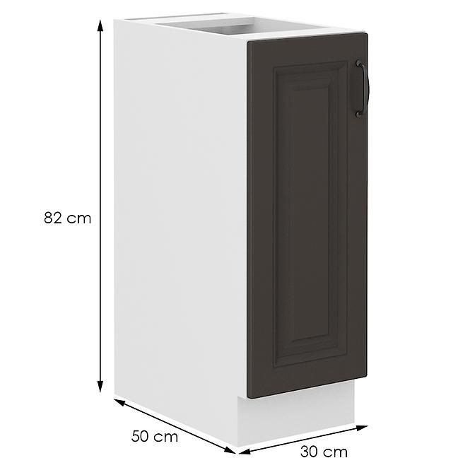 Konyhaszekrény STILO grafit mat/fehér 30d cargo bb