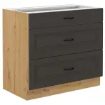 Konyhaszekrény STILO grafit mat/artisan 80d 3s bb