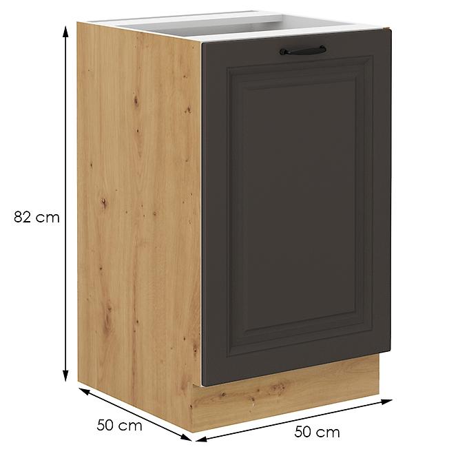 Konyhaszekrény STILO grafit mat/artisan 50zl 1f bb,2