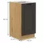 Konyhaszekrény STILO grafit mat/artisan 40d 1f bb,2