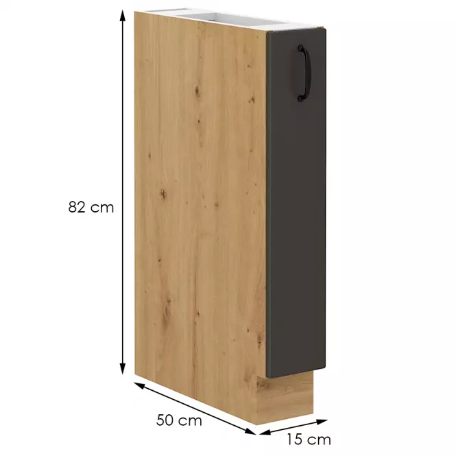 Konyhaszekrény STILO grafit mat/artisan 15d cargo bb