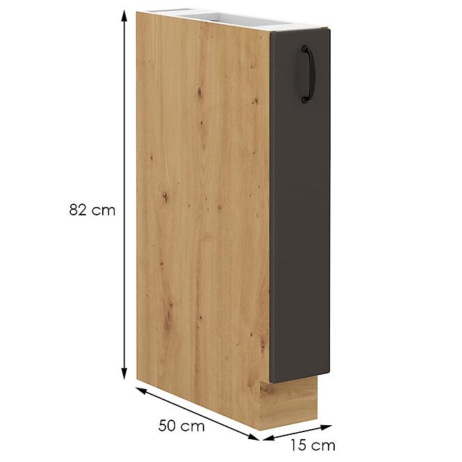 Konyhaszekrény STILO grafit mat/artisan 15d cargo bb