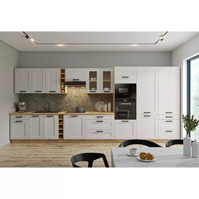 Konyhaszekrény LUNA fehér mat/artisan 80zl 2f bb
