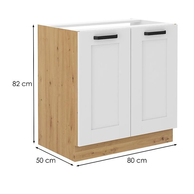Konyhaszekrény LUNA fehér mat/artisan 80zl 2f bb,2