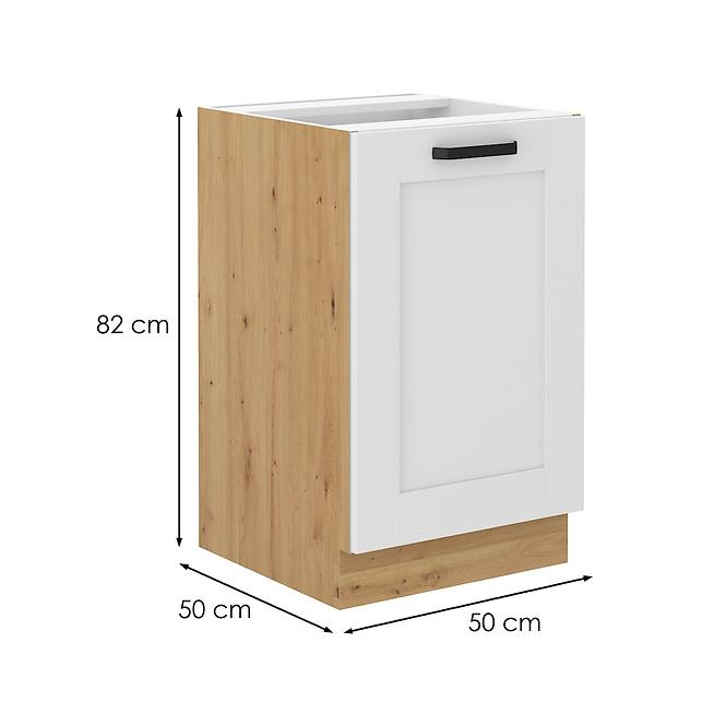 Konyhaszekrény LUNA fehér mat/artisan  50zl 1f bb,2