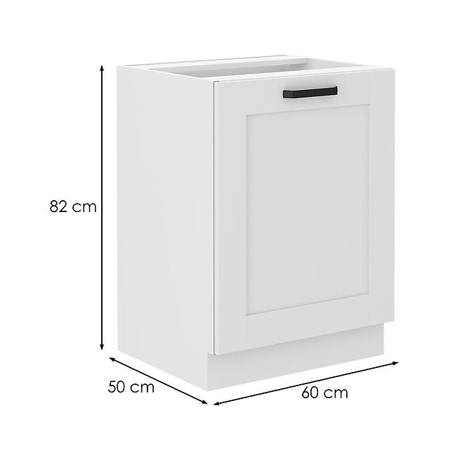Konyhaszekrény LUNA fehér mat/fehér  60d 1f bb,2