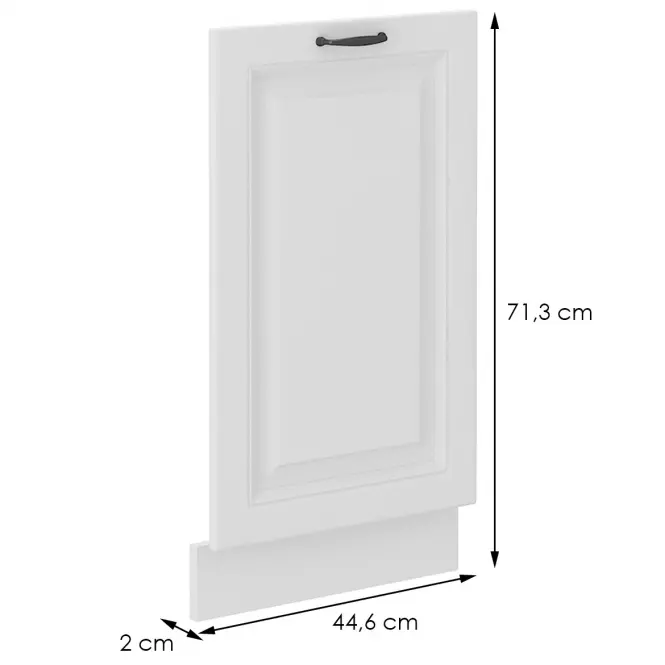 Konyhaszekrény STILO fehér mat/fehér 713x446