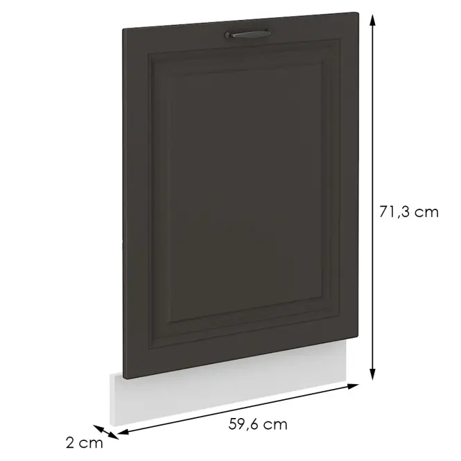 Konyhaszekrény STILO grafit mat/fehér 713x596,2