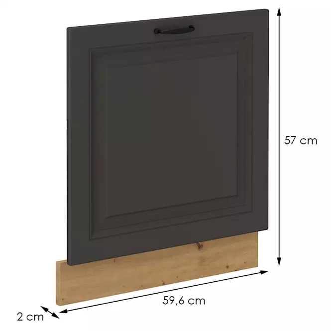 Konyhaszekrény STILO grafit mat/artisan 570x596