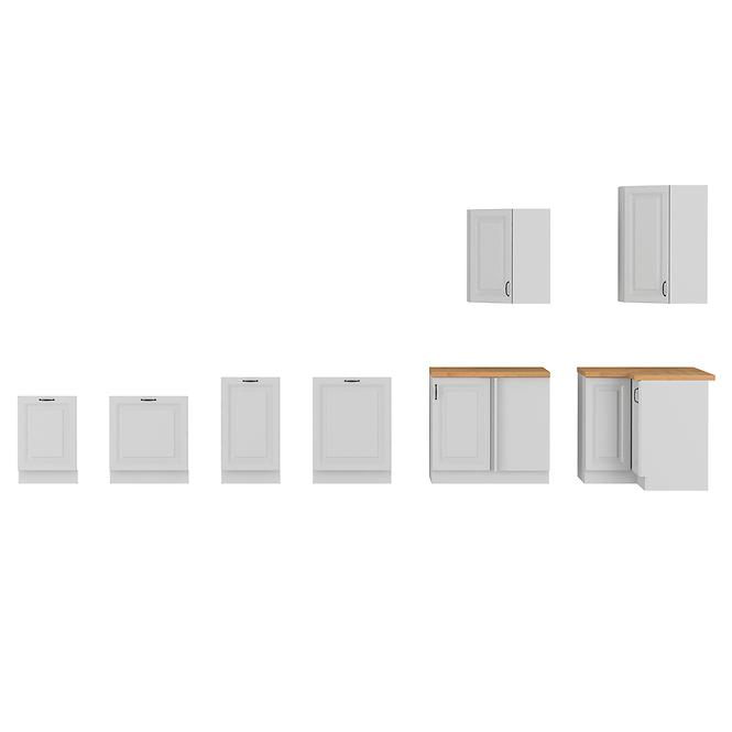 Konyhaszekrény STILO fehér mat/fehér 60dks-210 3s 1f