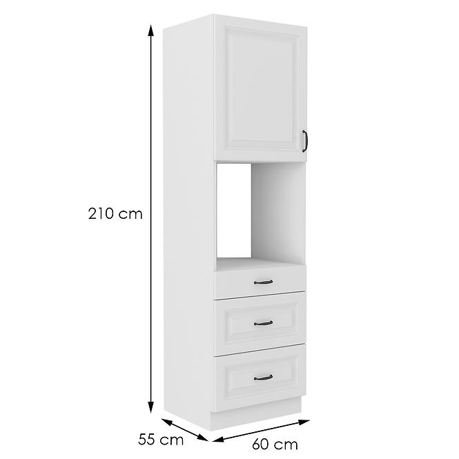 Konyhaszekrény STILO fehér mat/fehér 60dps-210 3s 1f