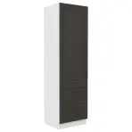 Konyhaszekrény STILO grafit mat/fehér 60dks-210 3s 1f
