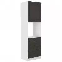 Konyhaszekrény STILO grafit mat/fehér 60dps-210 3s 1f