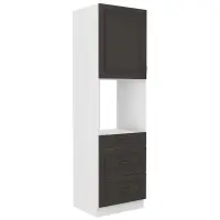 Konyhaszekrény STILO grafit mat/fehér 60dps-210 3s 1f