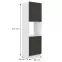 Konyhaszekrény STILO grafit mat/fehér 60dp-210 2f,2