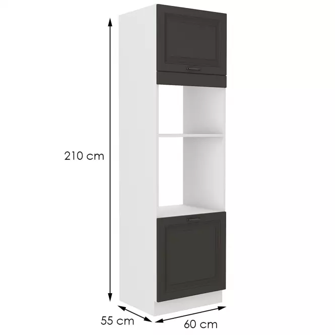 Konyhaszekrény STILO grafit mat/fehér 60dmp-210 2f